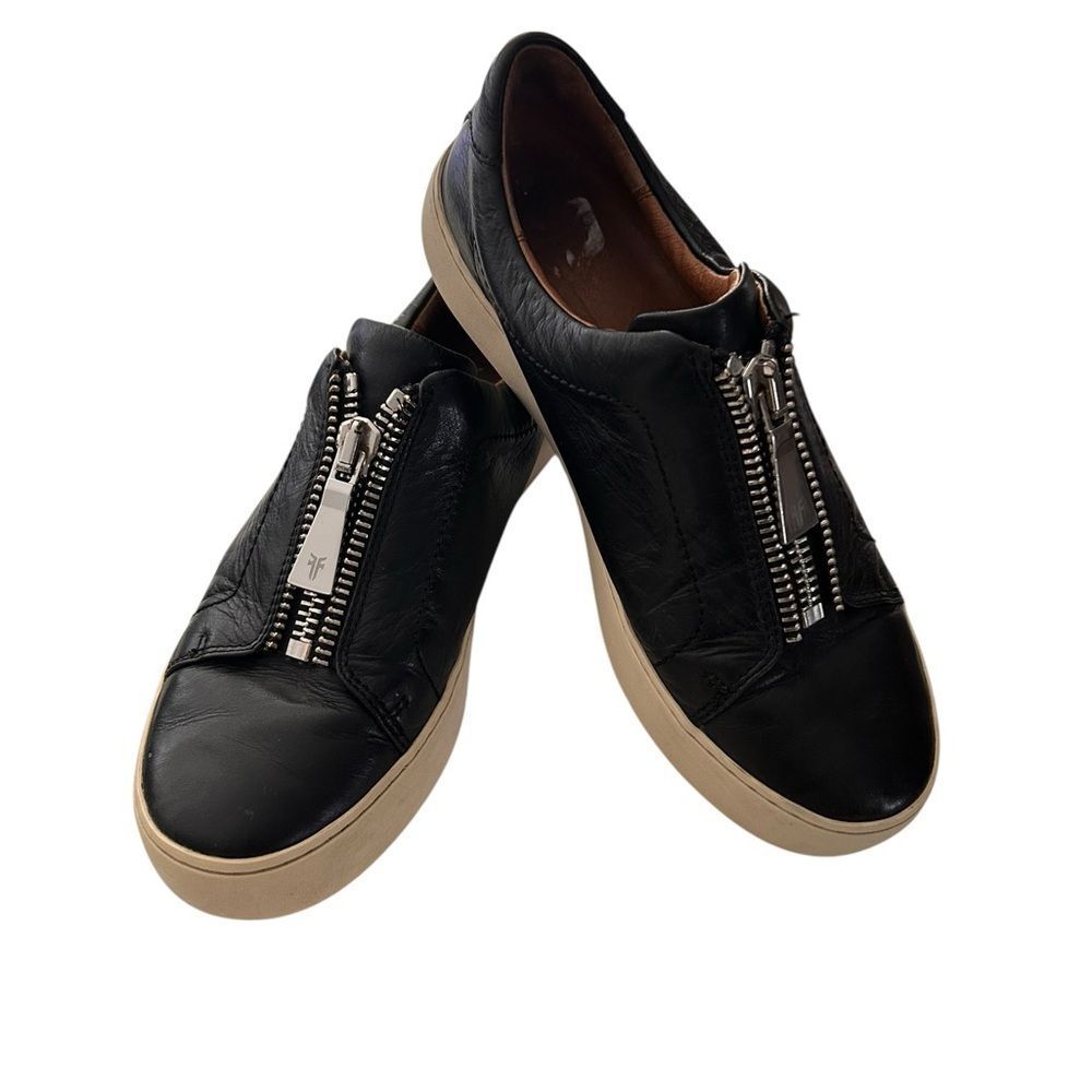 Frye Lena Zip Low Sneaker - Women's  Size 7.5 Black